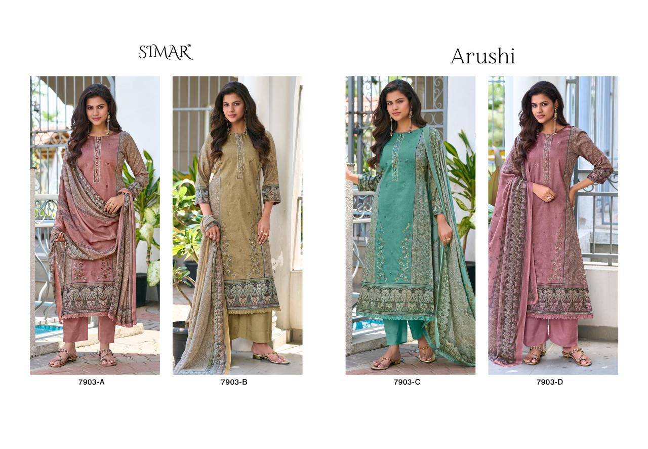 Arushi Prime Glossy 7903A To 7903D Series Beautiful Fancy Stylish Colourful casual wear COTTON Dresses At Wholesale Price